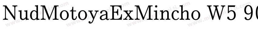 NudMotoyaExMincho W5 90ms RKSJ Htt字体转换